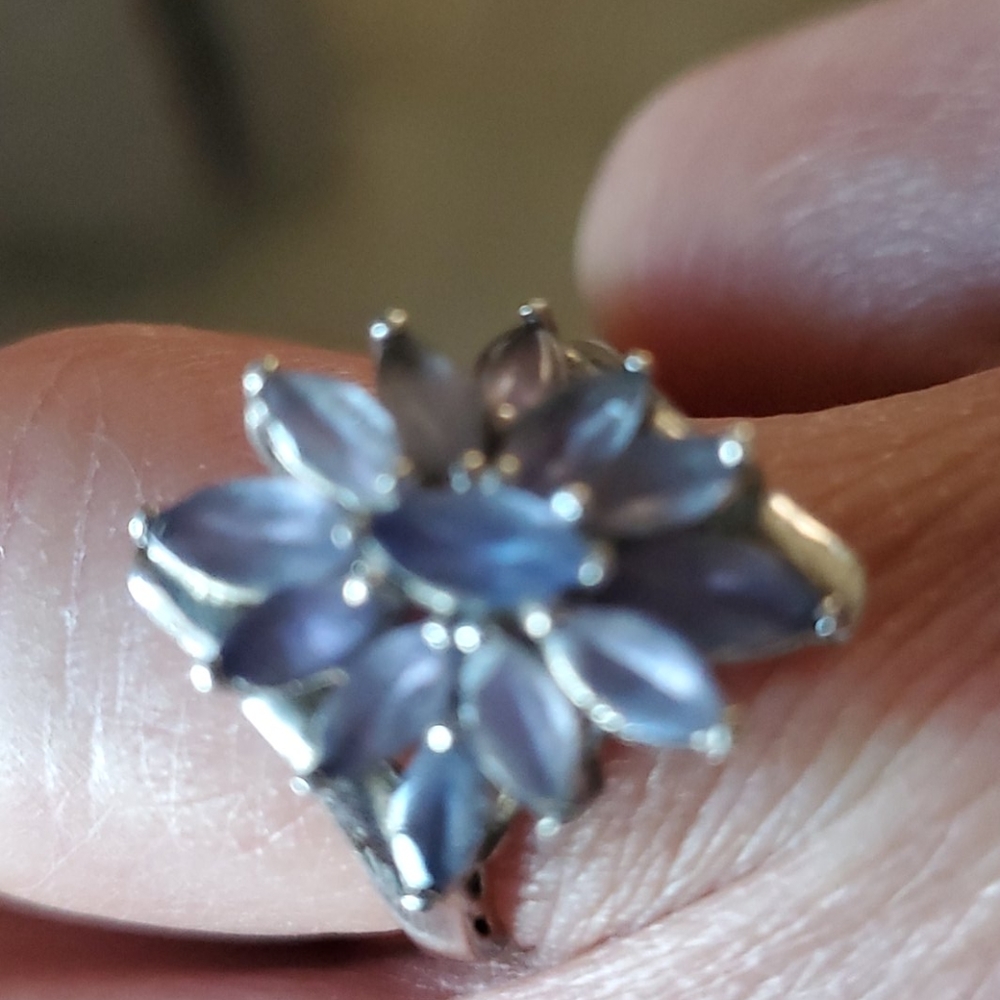 Genuine TANZANITE Size 5 Sterling Silver Ring 💍